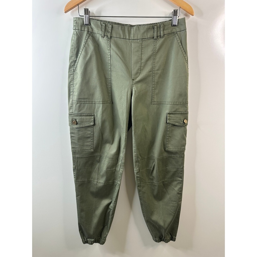 White House Black Market Cargo Jogger Pants Size 6 Olive Green Utility WHBM - Picture 2 of 11